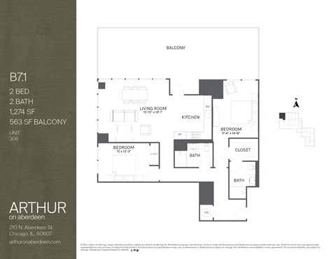 two bedroom floorplan